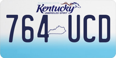 KY license plate 764UCD