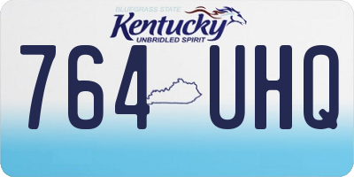 KY license plate 764UHQ