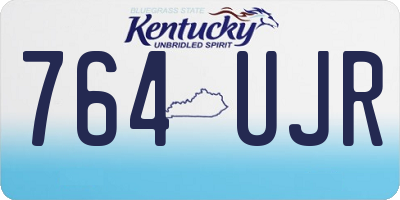 KY license plate 764UJR