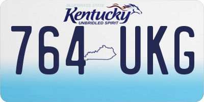 KY license plate 764UKG