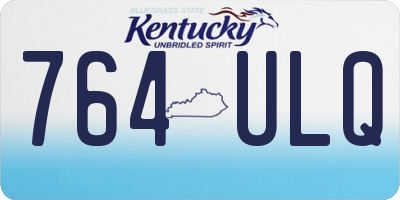 KY license plate 764ULQ