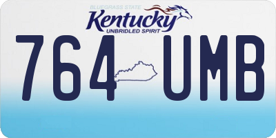 KY license plate 764UMB