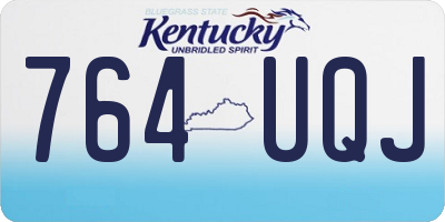 KY license plate 764UQJ