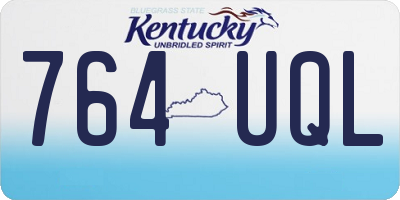 KY license plate 764UQL