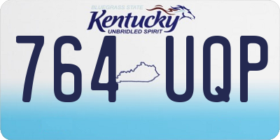 KY license plate 764UQP