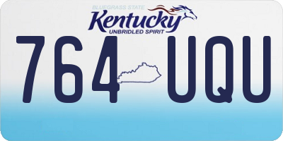 KY license plate 764UQU
