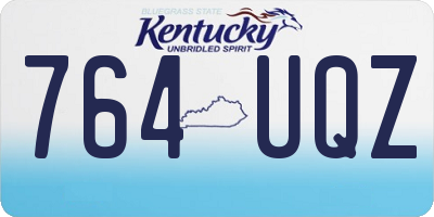 KY license plate 764UQZ