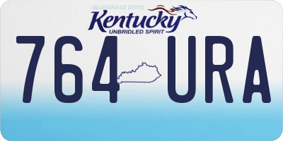 KY license plate 764URA