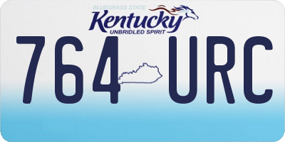 KY license plate 764URC