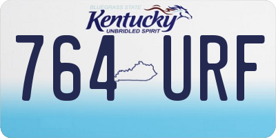 KY license plate 764URF
