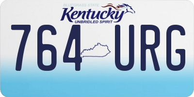 KY license plate 764URG