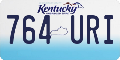 KY license plate 764URI