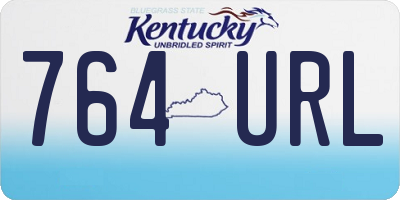 KY license plate 764URL