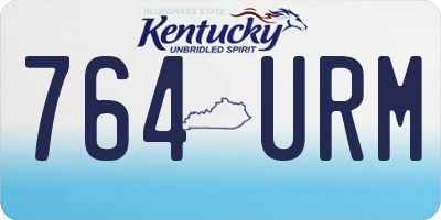 KY license plate 764URM