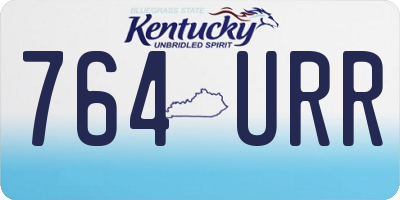 KY license plate 764URR