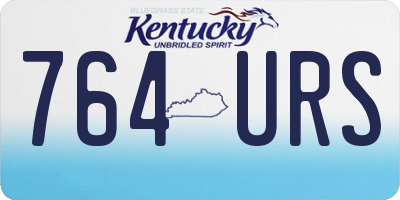 KY license plate 764URS