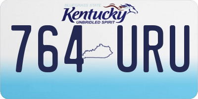 KY license plate 764URU