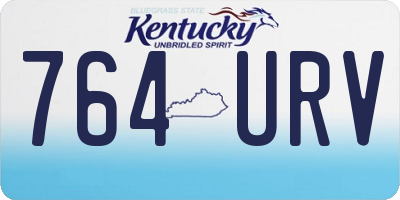 KY license plate 764URV