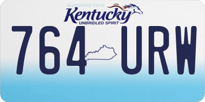 KY license plate 764URW