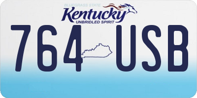 KY license plate 764USB