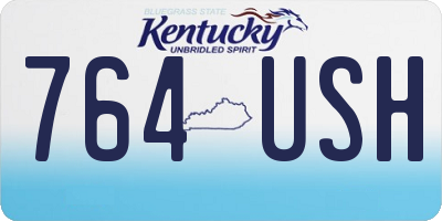 KY license plate 764USH