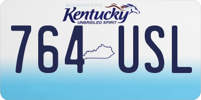 KY license plate 764USL
