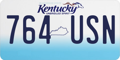 KY license plate 764USN