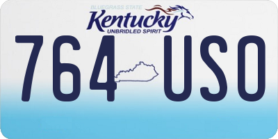 KY license plate 764USO