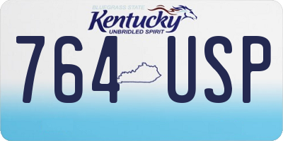 KY license plate 764USP