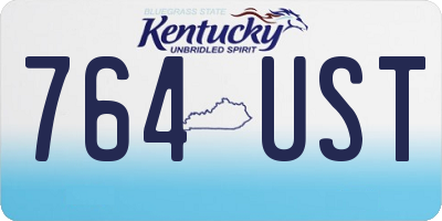 KY license plate 764UST