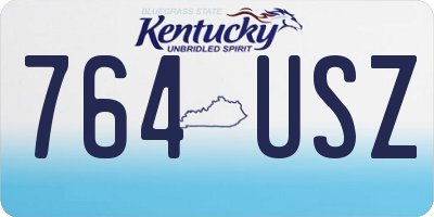 KY license plate 764USZ