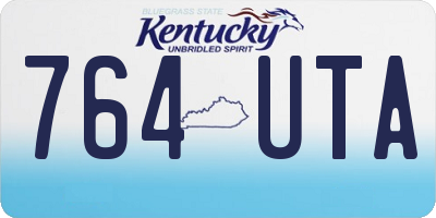 KY license plate 764UTA