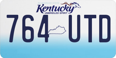KY license plate 764UTD
