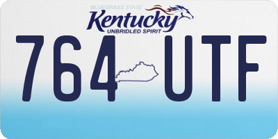 KY license plate 764UTF