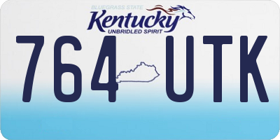 KY license plate 764UTK