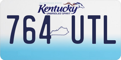KY license plate 764UTL