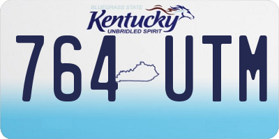 KY license plate 764UTM