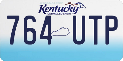 KY license plate 764UTP