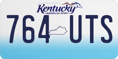 KY license plate 764UTS