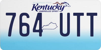 KY license plate 764UTT