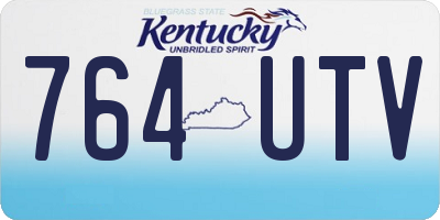 KY license plate 764UTV