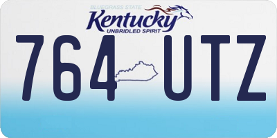 KY license plate 764UTZ