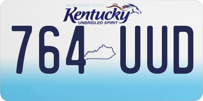 KY license plate 764UUD