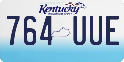 KY license plate 764UUE