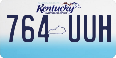 KY license plate 764UUH