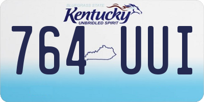 KY license plate 764UUI