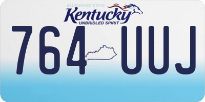 KY license plate 764UUJ