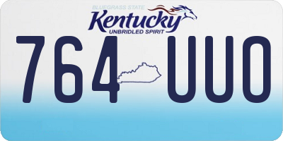 KY license plate 764UUO