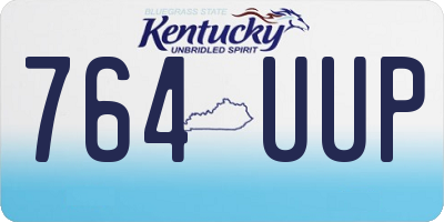 KY license plate 764UUP