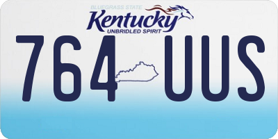 KY license plate 764UUS